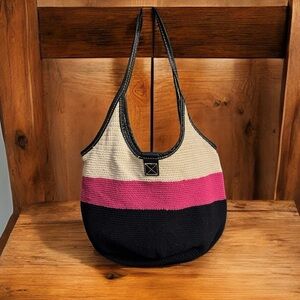 American Eagle Outfitters Pink and Black Shoulder Bag
